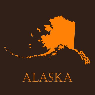 Alaska - vektör çizim Haritası.