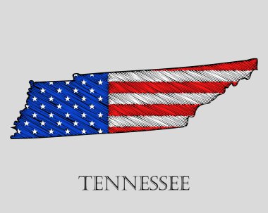 Devlet Tennessee - vektör çizim.