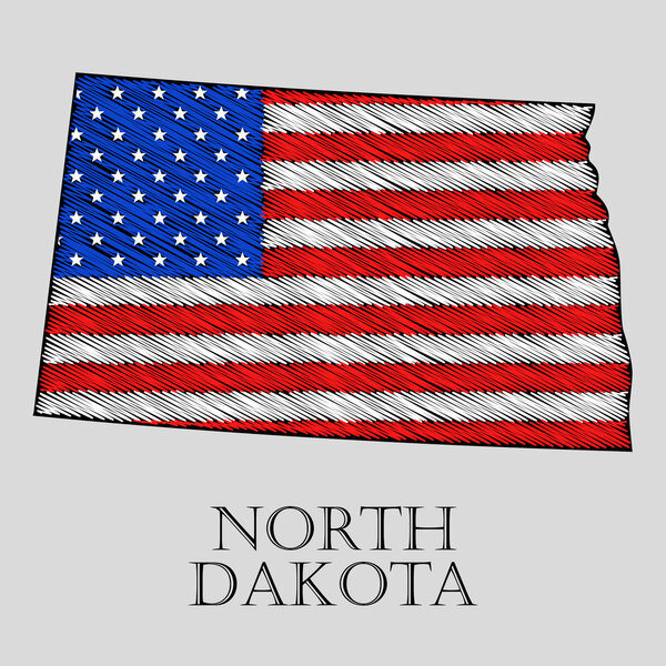 Штат Северная Дакота - векторная иллюстрация
.