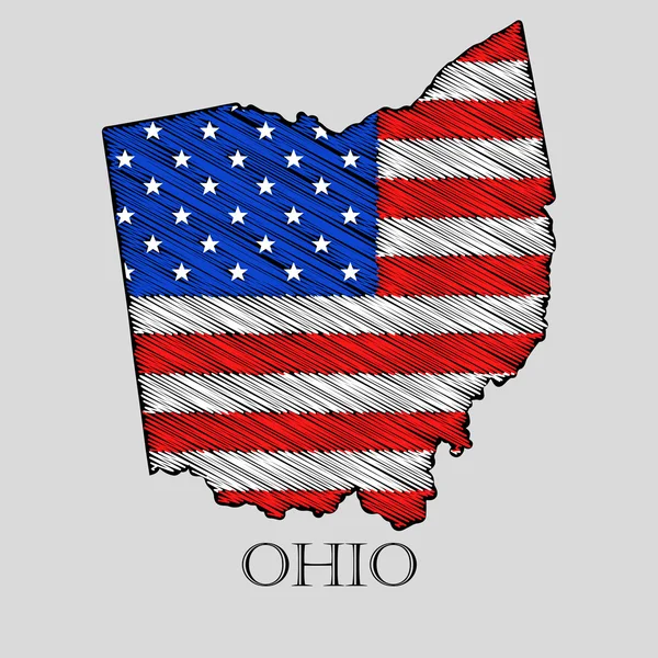 State ohio - Vektorillustration. — Stockvektor