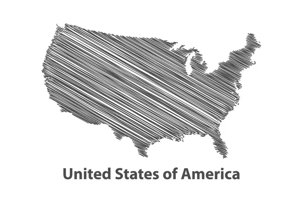 Mapa da América - ilustração vetorial . — Vetor de Stock