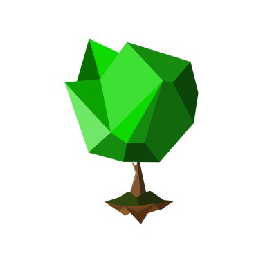 Poligonal ağaç - vektör çizim.