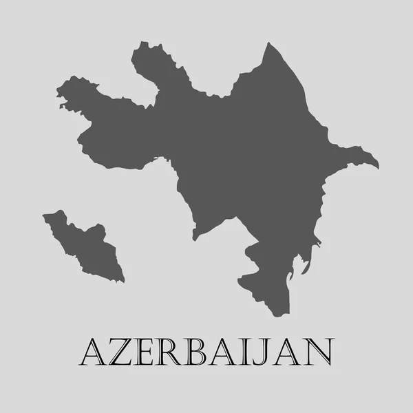 Mappa Azerbaigian nero - illustrazione vettoriale — Vettoriale Stock