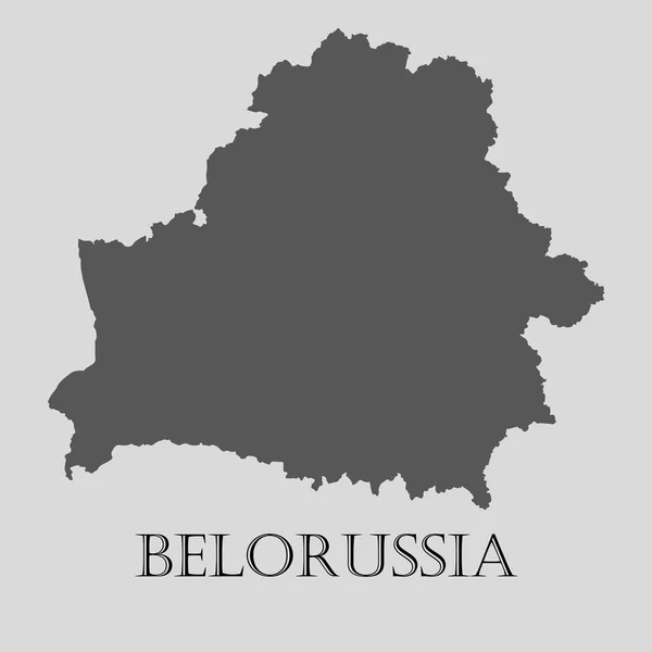 Mapa Białorusi Black - ilustracja wektorowa — Wektor stockowy