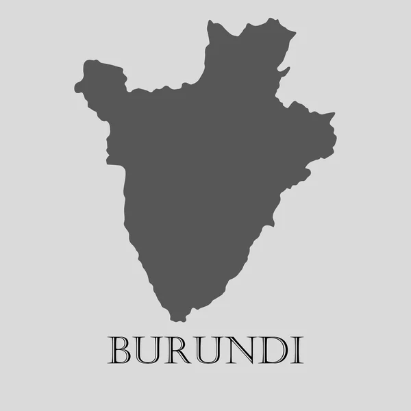 Svart Burundi karta - vektor illustration — Stock vektor