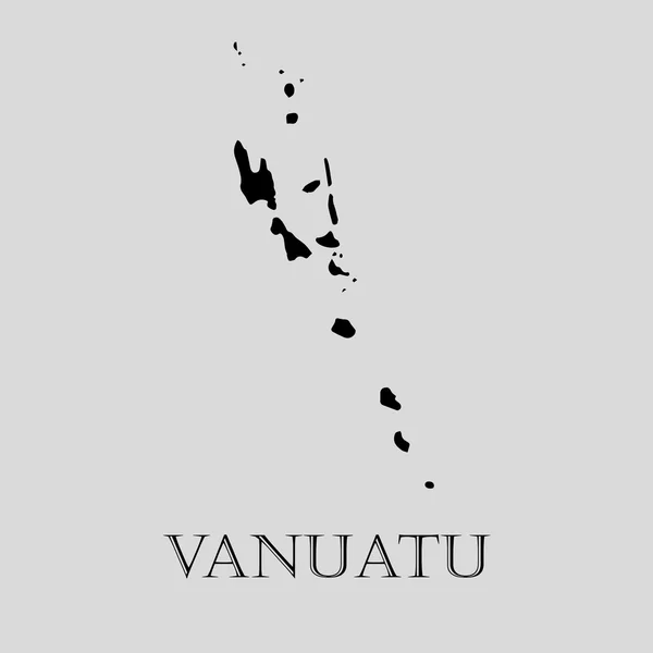 Carte du Vanuatu noir - illustration vectorielle — Image vectorielle