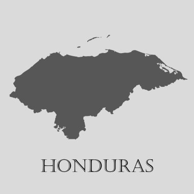 Siyah Almanya Haritası - vektörel çizim