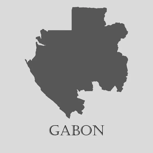 Carte du Gabon noir - illustration vectorielle — Image vectorielle