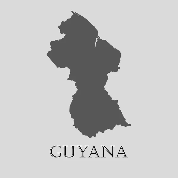 Mapa de Guyana Negra - ilustración vectorial — Archivo Imágenes Vectoriales