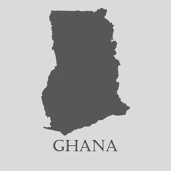 Siyah Gana harita - vektör çizim — Stok Vektör