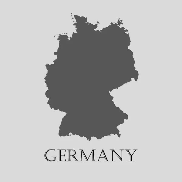 Black Germany map - vector illustration — Stock Vector