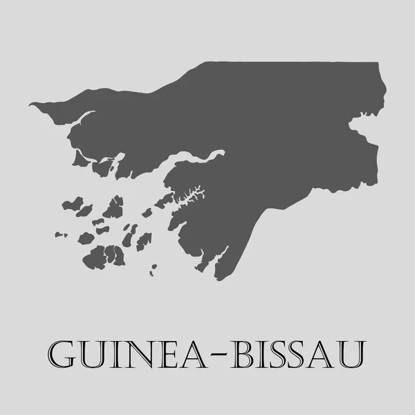 Guinea Nera - Mappa di Bissau - illustrazione vettoriale — Vettoriale Stock