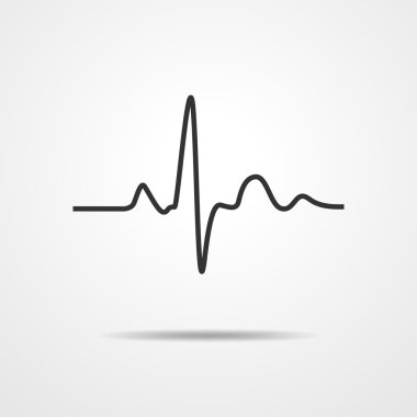 Kalp atışı Icon - vektör çizim.