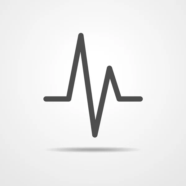 Heartbeat icon - vectorillustratie. — Stockvector