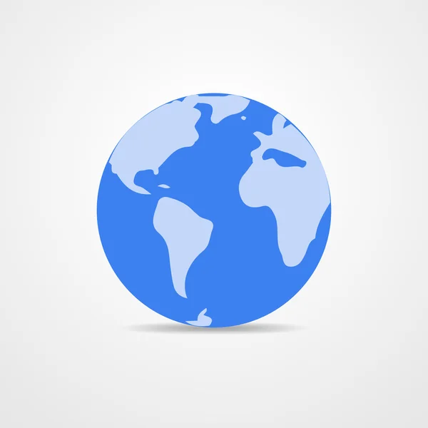 Licht - blauwe Earth globe - vectorillustratie. — Stockvector