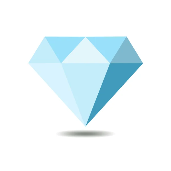Ícone de diamante - ilustração vetorial . — Vetor de Stock