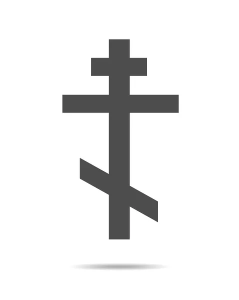 Cruz cristiana negra - ilustración vectorial . — Vector de stock