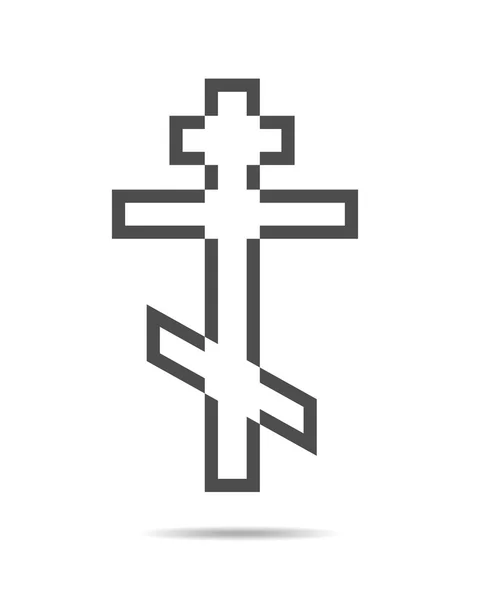 Schwarzes christliches Kreuz - Vektorillustration. — Stockvektor