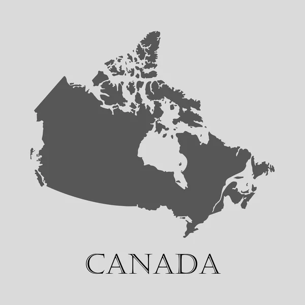 Mapa gris de Canadá - ilustración vectorial — Archivo Imágenes Vectoriales