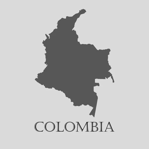 Mapa de Gray Colombia - ilustración vectorial — Vector de stock