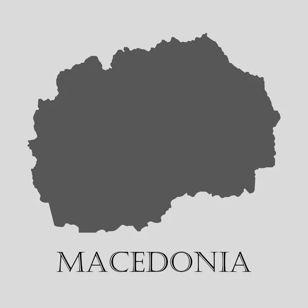 Mapa gris de Macedonia - ilustración vectorial — Archivo Imágenes Vectoriales