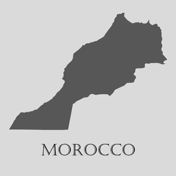 Mapa de Marrocos cinzento - ilustração vetorial —  Vetores de Stock