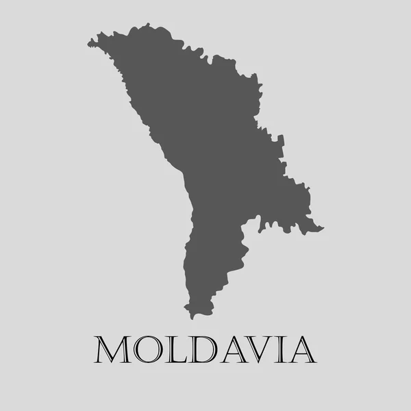 Mapa szary Mołdawia - ilustracja wektorowa — Wektor stockowy