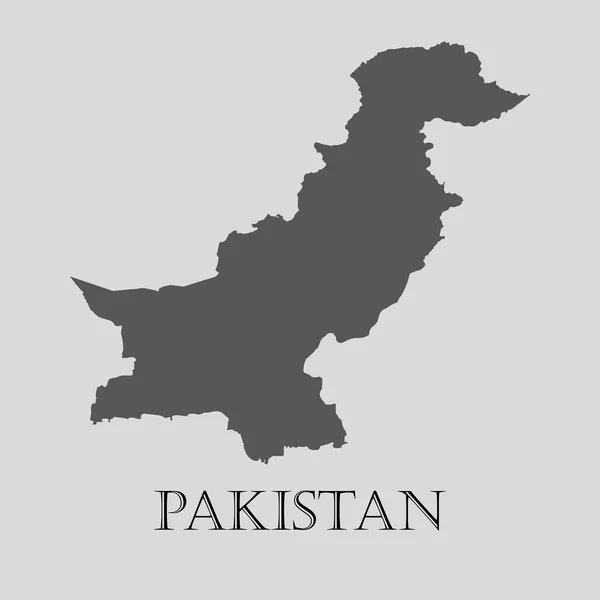 灰色的巴基斯坦地图-矢量图 — 图库矢量图片