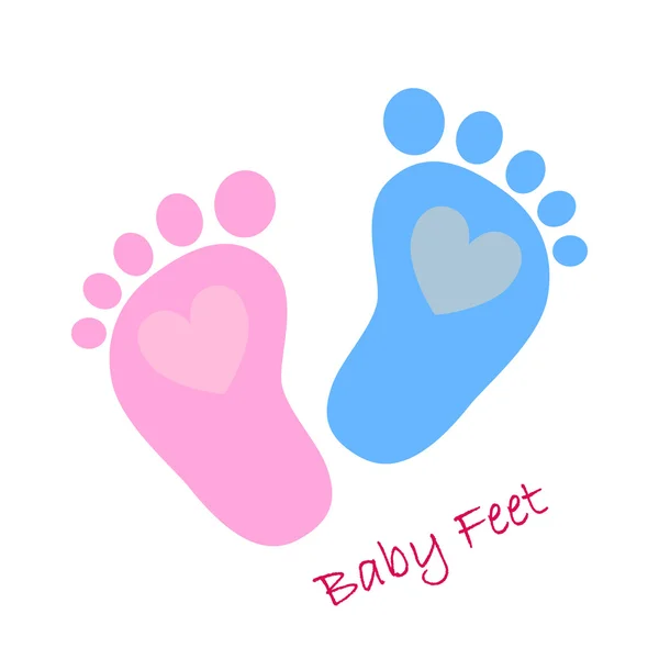 Baby footprints - vector illustration. — Stock Vector