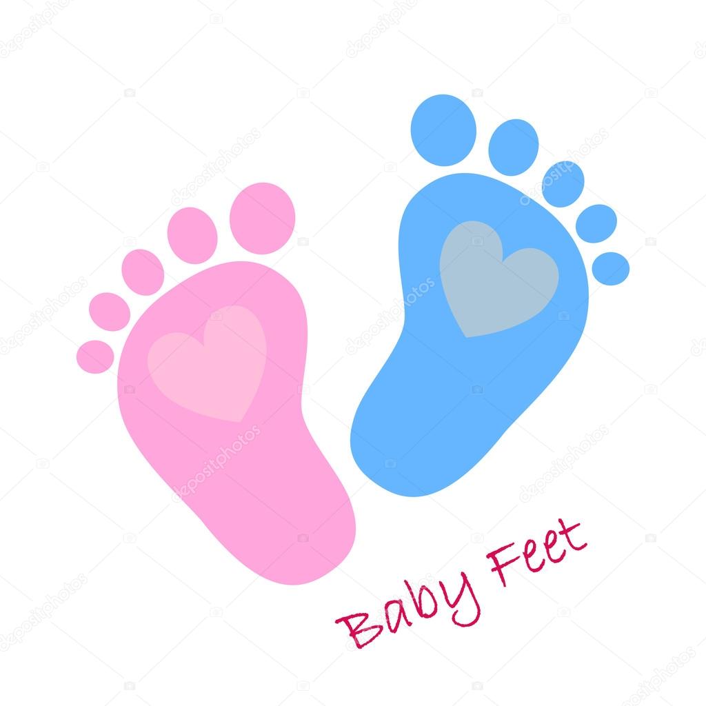 Baby footprints - vector illustration. — Stock Vector ...