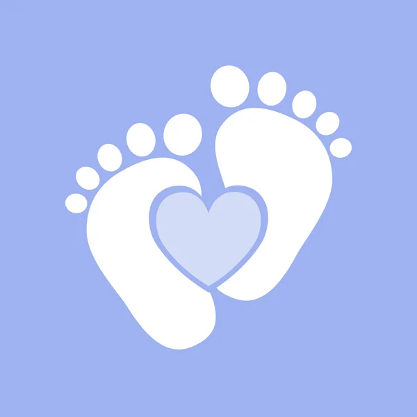 Baby footprints - vector illustration. — Stock Vector