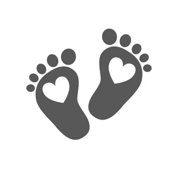 Baby footprints - vector illustration. — Stock Vector