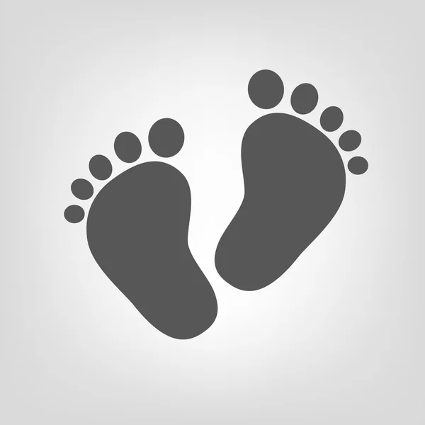 Baby footprints - vector illustration. — Stock Vector