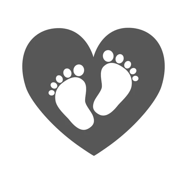 Baby footprints - vector illustration. — Stock Vector