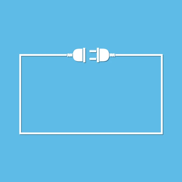Wire plug and socket - vector illustration. — Stock Vector