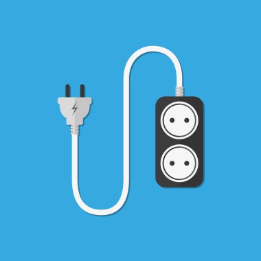 Uzatma kablosu Icon - vektör çizim.