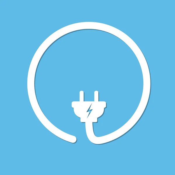 Wire plug icon - vector illustration. — Stock Vector