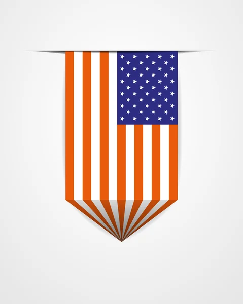 Hanging cute american flag - vector illustration. — Stock Vector