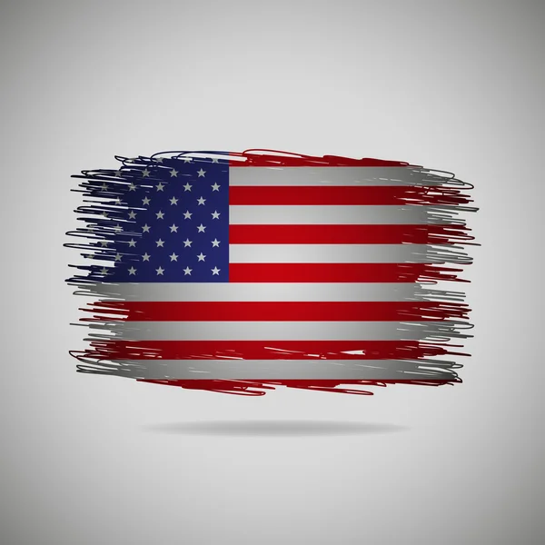 Гранж Флаг США. Векторная иллюстрация . — стоковый вектор