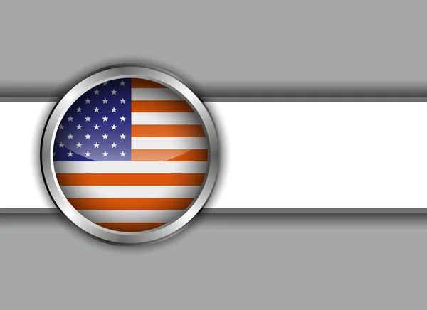 Banner with US flag. Vector Illustration. — Stock Vector