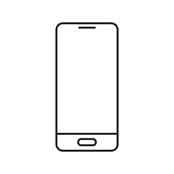 Иконка Линейного Телефона Изолирована Контур Значок Смартфона Векторная Иллюстрация Телефон — стоковый вектор