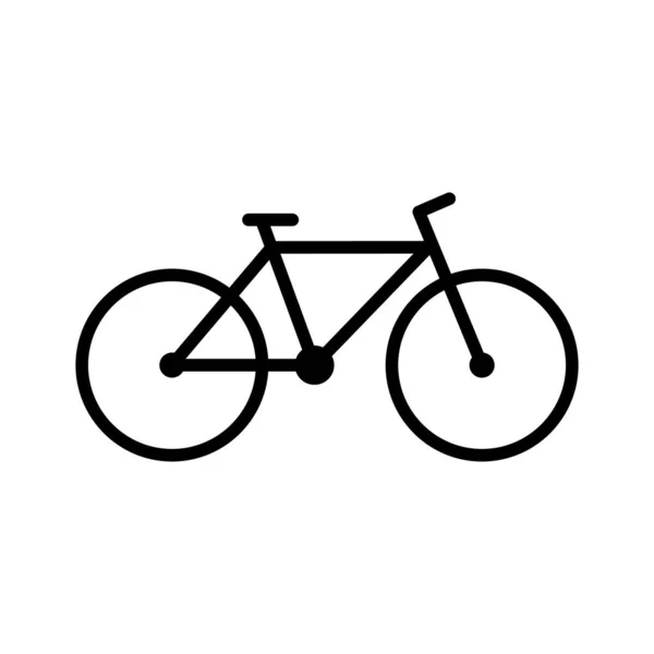 Icono Bicicleta Icono Bicicleta Negra Diseño Plano Ilustración Vectorial Bicicleta — Archivo Imágenes Vectoriales