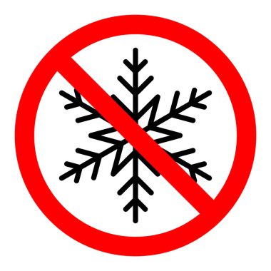 Kar tanesi simgesiyle kırmızı tabelayı durdur ya da yasakla. Dondurmak yasaktır.