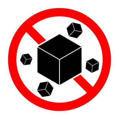 Şeker yasağı ikonu. Şeker yasaktır. Şeker ikonuyla kırmızı tabelayı durdur ya da yasakla. Vektör çizimi. Yasak işaret.