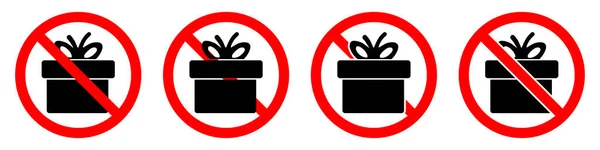 Немає Значка Подарунка Подарункова Коробка Іконкою Бана Подарункова Коробка Заборонена — стоковий вектор
