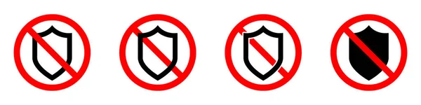 Schild Ban Icoon Schild Verboden Stop Verbied Rood Ronde Bord — Stockvector