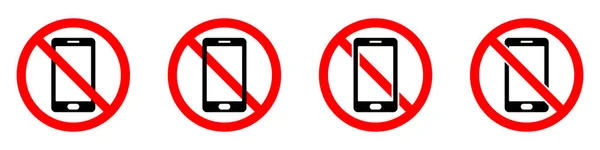 Detengan Las Señales Telefónicas Hay Teléfono Hay Letrero Teléfono Inteligente — Vector de stock