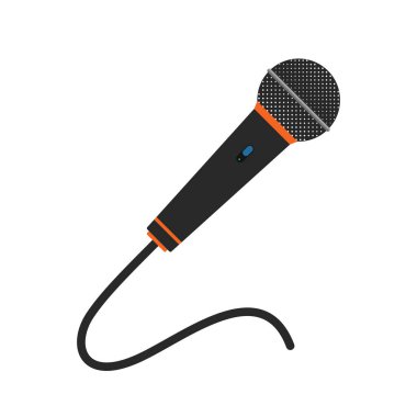 Microphone image isolated. Vector illustration. Microphone icon in flat style