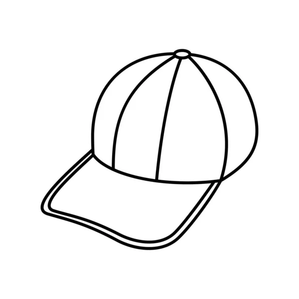Значок Бейсбольной Кепки Линейная Икона Бейсболки Векторная Иллюстрация Векторный Значок — стоковый вектор