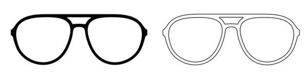Ícone Óculos Conjunto Ícones Óculos Sol Ilustração Vetorial Óculos Sol — Vetor de Stock